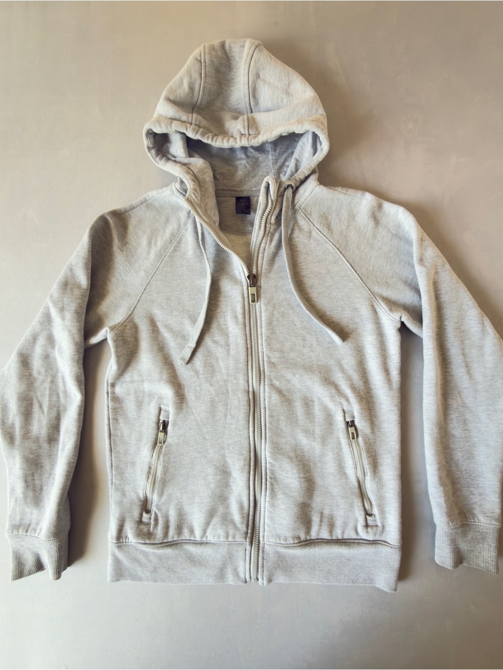 90 Degree By Reflex Men's Light Gray Zip-Up Hoodie